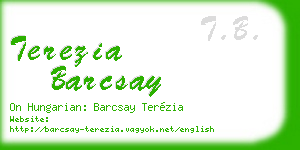 terezia barcsay business card